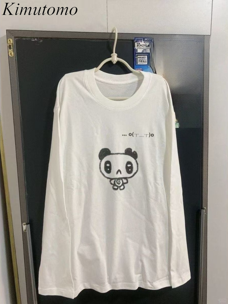 Street Fashion Y2K - Kimutomo T Shirts Women Cartoon Printed