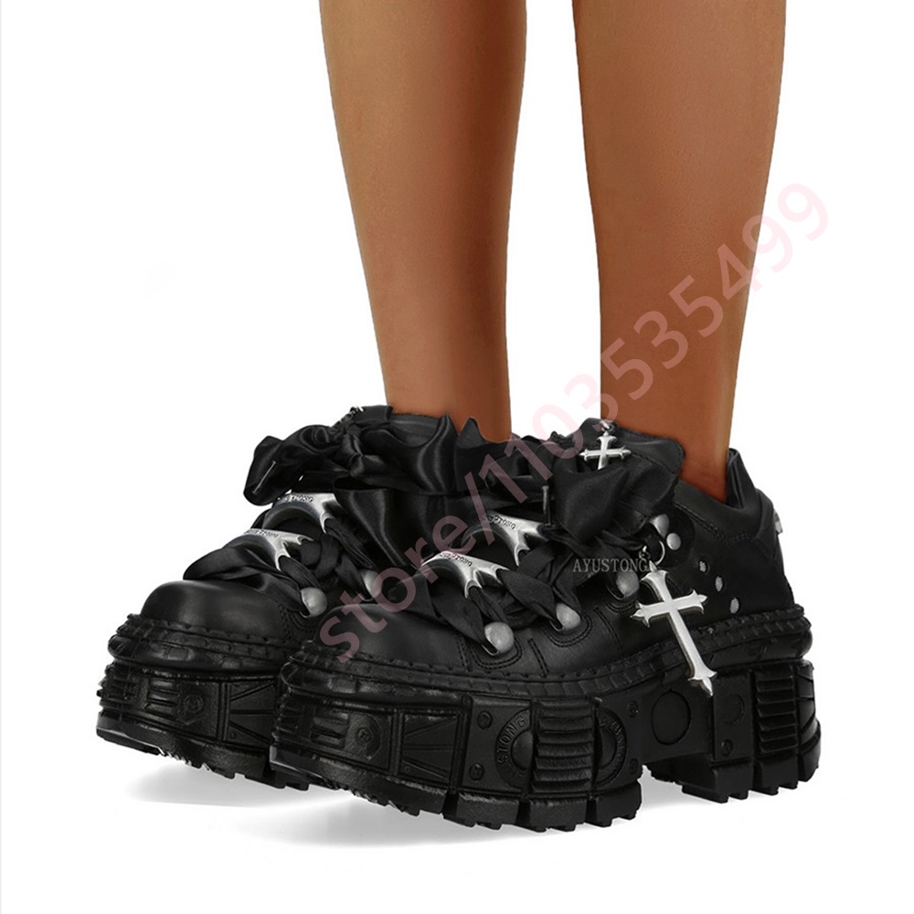 Chunky Punk Metal Rivet Ankle  - Street Fashion Y2K review and price