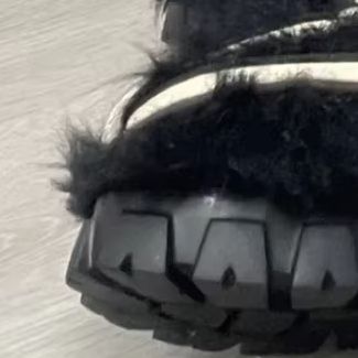 Women Black Furry Mid Calf Pla - Street Fashion Y2K review and price